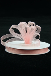 Organza Ribbon , Peach, 3/8 Inch x 25 Yards (1 Spool) SALE ITEM